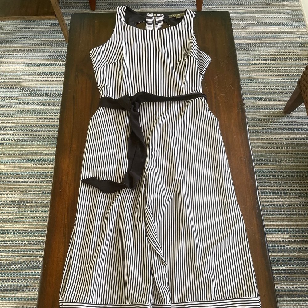 Black and white jumpsuit with back detail - size 12